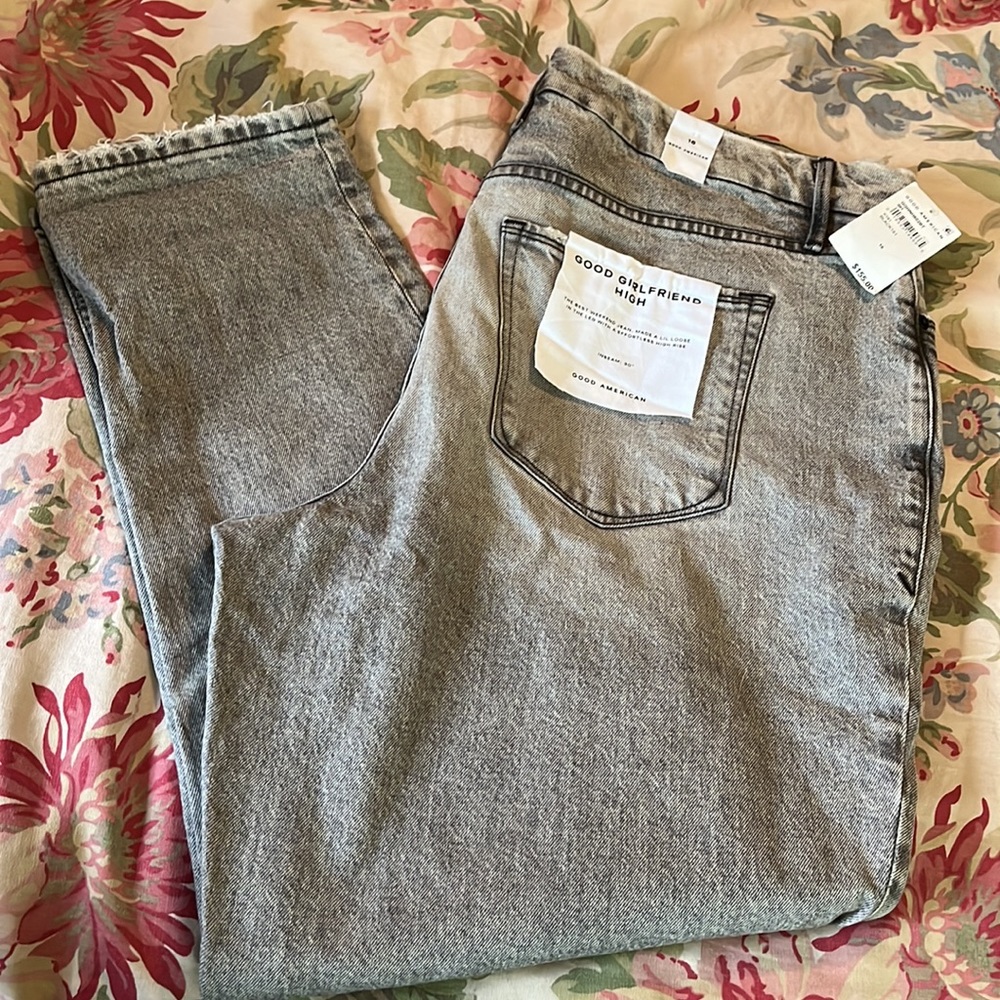 GOOD AMERICAN size 16 Good Girlfriend High 30" Inseam 'Lil Loose inLeg' $155 NEW